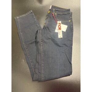 Fiorucci Jeans Womens'‎ 28  Blue Denim Straight Leg Low Rise 5 Pocket Zip Fly